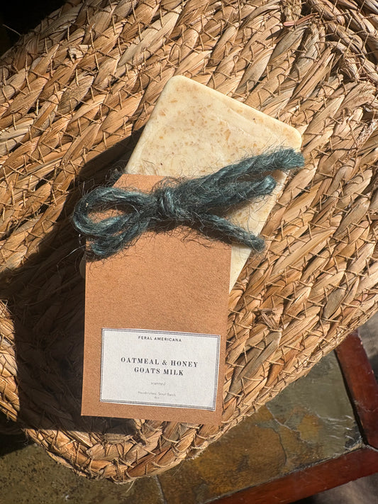 Oatmeal & Honey Goat's Milk Soap Bar | Feral Americana