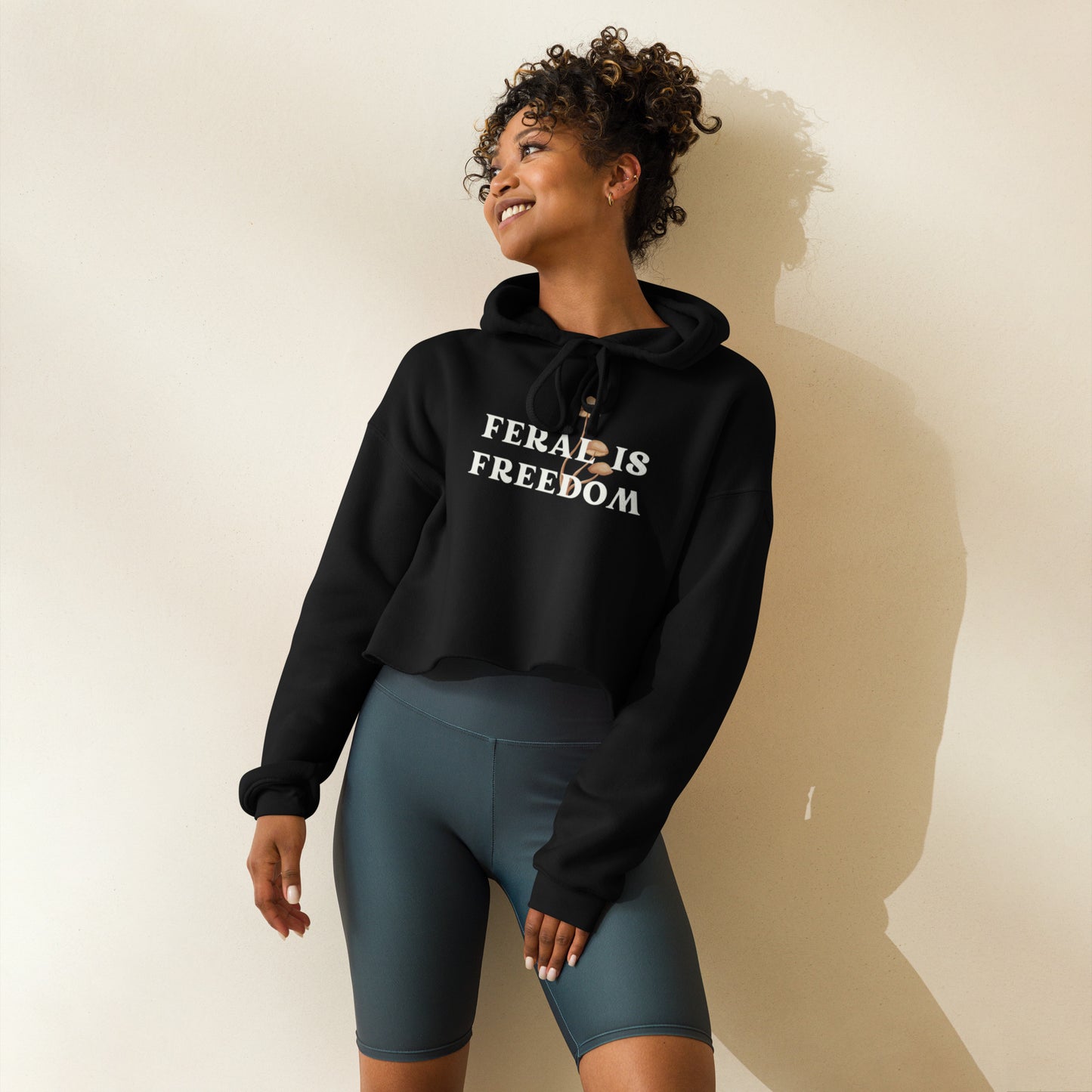 Feral is Freedom Crop Hoodie